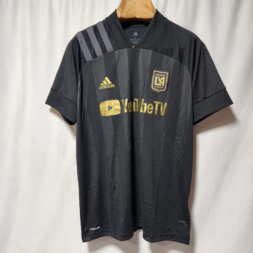 Adidas‎ LAFC Home Jersey Mens Large Black Gold YouTube TV MLS Soccer FL9601 NWT